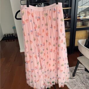 Studio West Multicolor Heart A-Line Skirt
